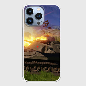 Чехол для iPhone 13 Pro с принтом Танк на рубеже атаки в Новосибирске,  |  | world of tanks | wot | wot мерч | гайд танки | мерч танки | обзор танков | одежда world of tanks | одежда для world of tanks | одежда про танки | одежда с танками | одежда танки