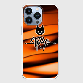 Чехол для iPhone 13 Pro с принтом Stray   Логотип в Новосибирске,  |  | stray | блуждающий кот | бродить | игра про кота | потерявшийся кот | стрей | стрэй