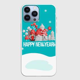 Чехол для iPhone 13 Pro Max с принтом Happy New Year Новогодние гномы в Новосибирске,  |  | Тематика изображения на принте: happy new year | гномы | новый год | рождество | с новым годом