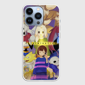 Чехол для iPhone 13 Pro с принтом FRISK UNDERTALE, ALL HEROES GAME в Новосибирске,  |  | asriel dreemurr | chara | frisk | gaster blaster | heart | sans | undertale | азриэль дримурр | андертейл | гастер | меттатон | санс | сердце | фриск | чара