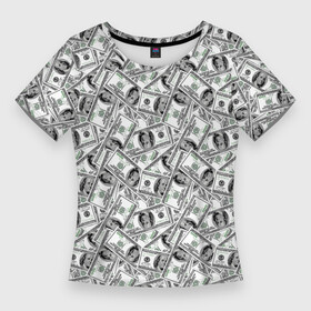 Женская футболка 3D Slim с принтом Миллионер (Millionaire) в Новосибирске,  |  | бабки | баксы | банк | банкноты | бизнес | богатство | брокер | бумажник | бюджет | валюта | взятка | вор | деньги | доллары | евро | зарплата | золото | казино | капитал | касса | копилка | кошелёк