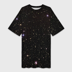 Платье-футболка 3D с принтом Ночное звездное небо в Новосибирске,  |  | астрономия | вселенная | галактика | детские | звездное небо | звезды | космос | небо | созвездия