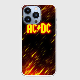 Чехол для iPhone 13 Pro с принтом AC DC Neon. в Новосибирске,  |  | ac dc | acdc | ас дс | асдс | музыка | рок