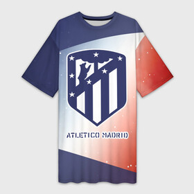 Платье-футболка 3D с принтом АТЛЕТИКО  Atletico Madrid  Графика в Новосибирске,  |  | atletico | atletico madrid | club | footbal | logo | madrid | атлетико | знак | клуб | логотип | логотипы | мадрид | полосы | символ | символы | форма | футбол | футбольная | футбольный