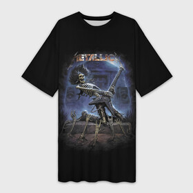 Платье-футболка 3D с принтом Metallica  thrash metal Hard rock в Новосибирске,  |  | bones | concert | fingers | group | guitar | hype | metallica | music | skeleton | skull | thrash metal | tomb | выступление | гитара | группа | жест | концерт | кости | металлика | музыка | пальцы | плита | скелет | трэш метал | хайп | череп