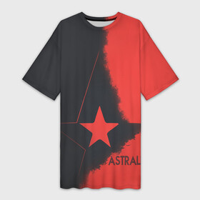Платье-футболка 3D с принтом Команда Astralis в Новосибирске,  |  | astralis | звезда | игры | киберспорт | логотип | надпись | название