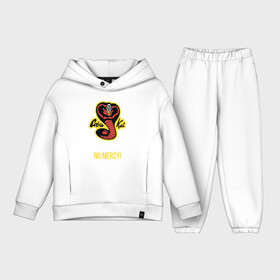 Детский костюм хлопок Oversize с принтом Cobra Kai. No mercy в Новосибирске,  |  | american | cobra kai | emblem | karate | logo | martial arts | no mercy | snake | strike first | strike hard | television series | американский | боевые искусства | змея | карате | кобра кай | логотип | нет пощады | телесериал | ударь первым