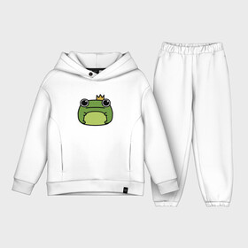 Детский костюм хлопок Oversize с принтом Frog Lucky король в Новосибирске,  |  | Тематика изображения на принте: animals | childrens pictures | different animals | drawing | frog | frog lucky | lucky | popular illustration | детские картинки | животные | зверёк | звери | земноводных | картинка | лаки | лягуха | лягушечка | лягушка | лягушка лаки