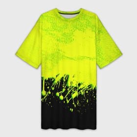 Платье-футболка 3D с принтом НЕОНОВЫЕ БРЫЗГИ КРАСКИ в Новосибирске,  |  | neon | брызги | брызги красок | краска | неон | неоновые | неоновый зеленый | подтеки | радиация | салатовый | текстура | яркий