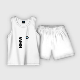 Детская пижама с шортами хлопок с принтом BMW (ато супер) в Новосибирске,  |  | bmw | авто | автомобили | лого | марка | машина | подарок | праздник