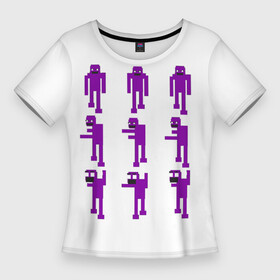 Женская футболка 3D Slim с принтом Five Nights At Freddy s purple guy в Новосибирске,  |  | five nights at freddys | fnaf | freddy | horror | purple guy | william affton | william afton | фиолетовый человек | фнаф