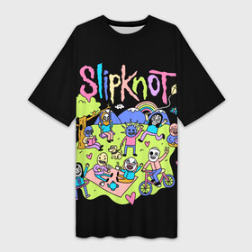 Платье-футболка 3D с принтом Slipknot cuties в Новосибирске,  |  | Тематика изображения на принте: slipknot | we are not your kind | альтернативный метал | грувметал | группы | метал | музыка | нюметал | слипнот