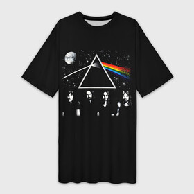 Платье-футболка 3D с принтом PINK FLOYD LOGO  ПИНК ФЛОЙД НЕБО в Новосибирске,  |  | pink floyd | артрок | группа | музыка | пинк флойд | прогрессивный рок | протопрог | психоделический рок | рок | рок группа | спейсрок | эйсидрок | экспериментальный рок