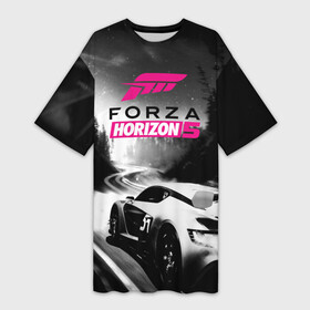 Платье-футболка 3D с принтом Forza Horizon 5  night race в Новосибирске,  |  | arcade racing simulator | car | forza horizon | forza horizon  5 | logo | night | pc game | race | sports | автомобиль | аркадный гоночный симулятор | гонка | компьютерная игра | логотип | ночь | спортивный