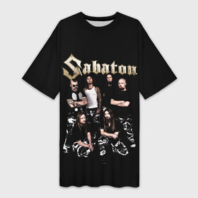 Платье-футболка 3D с принтом SABATON  САБАТОН. в Новосибирске,  |  | hardcore | metak | metal | music | punk | rock | sabaton | sweden | гранж | группа | метал | музыка | панк | рок | рокеры | сабатон | швеция