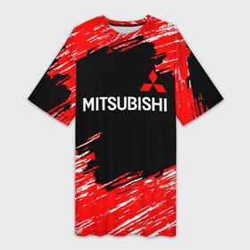 Платье-футболка 3D с принтом Mitsubishi размытые штрихи в Новосибирске,  |  | auto | mitsubishi | sport | авто | машины | митсубиси | митсубиши | спорт