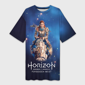 Платье-футболка 3D с принтом Элой Aloy  Horizon в Новосибирске,  |  | aloy | horizon | horizon forbidden west | horizon zero dawn | харайзон | хорайзон | элой