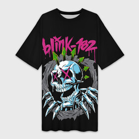 Платье-футболка 3D с принтом Blink 182 Блинк 182 в Новосибирске,  |  | blink | california | pop | punk | rock | блинк | группа | калифорния | панк | рок