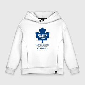 Детское худи Oversize хлопок с принтом Toronto Maple Leafs are coming Торонто Мейпл Лифс в Новосибирске, френч-терри — 70% хлопок, 30% полиэстер. Мягкий теплый начес внутри —100% хлопок | боковые карманы, эластичные манжеты и нижняя кромка, капюшон на магнитной кнопке | hockey | maple leafs | nhl | toronto | toronto maple leafs | usa | мейпл лифс | нхл | спорт | сша | торонто | торонто мейпл лифс | хоккей | шайба