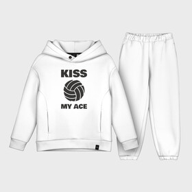 Детский костюм хлопок Oversize с принтом Volleyball   Kiss My Ace в Новосибирске,  |  | ball | beach | game | sport | volley | volleyball | волейбол | волейболист | волейболистка | гол | игра | игрок | мяч | площадка | пляж | пляжный | победа | сетка | спорт | тренер | чемпион