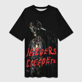Платье-футболка 3D с принтом Джиперс Криперс  жуткий монстр в Новосибирске,  |  | horror | jeepers creepers | джиперс криперс | монстр | страшилки | хоррор