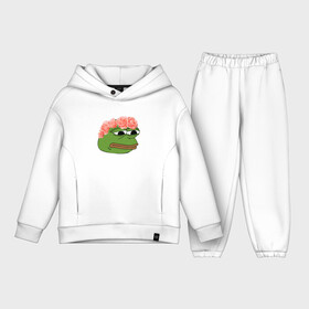 Детский костюм хлопок Oversize с принтом пепе 2023 в Новосибирске,  |  | frog | pepe | pepe the frog | даб | лягушка | мем | меме | мемнось | пепе