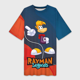 Платье-футболка 3D с принтом Rayman Legends kid в Новосибирске,  |  | globox | rayman | rayman legends | глобокс | реймен | рэйман | рэймэн | человечек