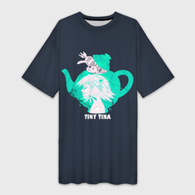 Платье-футболка 3D с принтом Тина в чайнике  Tiny Tina s в Новосибирске,  |  | borderlands | bunny | dragon | girl | green | keep | mask | on | rocket | tina | tinas | tiny | wonderlands | в | девочка | дракона | зеленый | кролик | маленькая | маска | подземелье | ракета | тина | чайник | чайнике