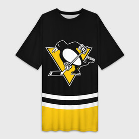Платье-футболка 3D с принтом Pittsburgh Penguins  Питтсбург Пингвинз в Новосибирске,  |  | Тематика изображения на принте: hockey | nhl | penguins | pittsburg | pittsburgh | pittsburgh penguins | usa | нхл | пингвинз | питтсбург | питтсбург пингвинз | спорт | сша | хоккей | шайба