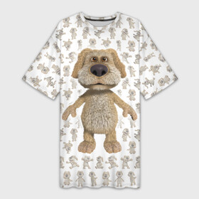 Платье-футболка 3D с принтом Talking Ben  Говорящий Бен в Новосибирске,  |  | Тематика изображения на принте: ben | dog | talking | бен | говорящий | собака | собачка