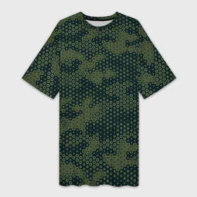 Платье-футболка 3D с принтом Абстрактный геометрический зеленый камуфляж в Новосибирске,  |  | 23 февраля | camouflage | military | абстракция | армия | боец | военный камуфляж | воин | война | геометрия | день защитника отечества | камуфляж | маскировка | масхалат | математика | милитари | охота | охрана