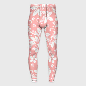 Мужские тайтсы 3D с принтом Белый цветочный узор в Новосибирске,  |  | fashion | flowers | pink | provence | vintage | абстрактный узор | белые цветы | белый узор | бутоны | ветки | винтаж | винтажный стиль | кружева | лепестки | нежные цветы | орнамент | пастельный | прованс