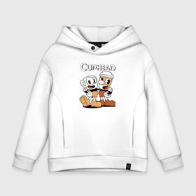 Детское худи Oversize хлопок с принтом Cuphead 2 чашечки в Новосибирске, френч-терри — 70% хлопок, 30% полиэстер. Мягкий теплый начес внутри —100% хлопок | боковые карманы, эластичные манжеты и нижняя кромка, капюшон на магнитной кнопке | cuphead | cupheadshow | игра чашки | капхед | капхэд | нетфликс | чашечки | чашка | чашки | шоу | шоу чашечка