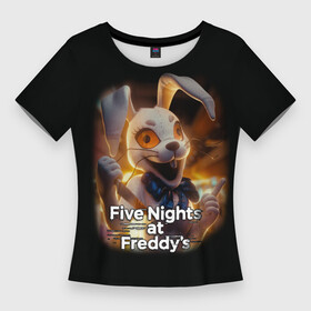 Женская футболка 3D Slim с принтом Five Nights at Freddy s: Security Breach  Ванни в Новосибирске,  |  | 5 ночей с фредди | five nights at freddys | security breach | аниматроники | ванни | заяц | игра | компьютерная игра | кролик | фредди