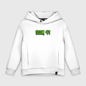 Детское худи Oversize хлопок с принтом SUM41 LOGO в Новосибирске, френч-терри — 70% хлопок, 30% полиэстер. Мягкий теплый начес внутри —100% хлопок | боковые карманы, эластичные манжеты и нижняя кромка, капюшон на магнитной кнопке | rock | sum 41 | sum forty one | sum41 | музыка | панк | панк рок | рок | сам 41