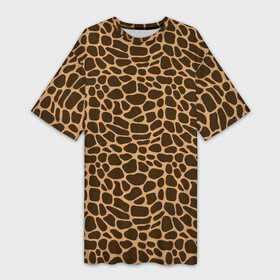 Платье-футболка 3D с принтом Пятна Шкуры Жирафа в Новосибирске,  |  | Тематика изображения на принте: animals | giraffe | safari | zoo | африка | дикая природа | животные | жираф | звери | зоопарк | кожа жирафа | мода | мозаика | пятна | саванна | сафари