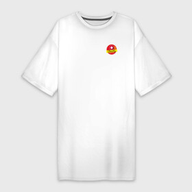 Платье-футболка хлопок с принтом Значок донора в Новосибирске,  |  | благотворительность | донор | значок | кровь | круг | медицина | надпись | название