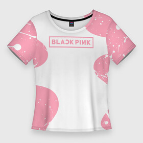 Женская футболка 3D Slim с принтом black pink. в Новосибирске,  |  | black  pink | blackpink | jennie | jisoo | k pop | lalisa | группа | к поп | корейская группа | розовый | черный