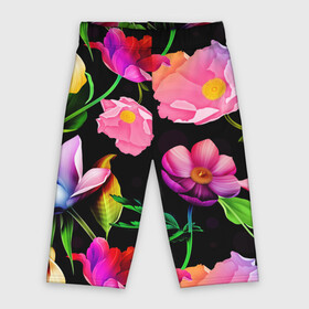 Велосипедки 3D с принтом Цветочный узор  Floral pattern в Новосибирске,  |  | fashion | flower | leaf | pattern | лист | мода | узор | цветы