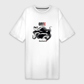 Платье-футболка хлопок с принтом Onyx black rock в Новосибирске,  |  | angry | black rock | hip hop | onyx | rap | smile | snake | злой | змея | кобра | оникс | реп | смайл | хип хоп | черный рок