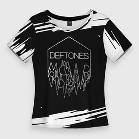 Женская футболка 3D Slim с принтом deftones. в Новосибирске,  |  | deftones | hard rock | hip hop | lyrics | metal | music | pop | rock | warner records | рок