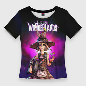 Женская футболка 3D Slim с принтом Tiny Tinas Wonderlands. Tina в Новосибирске,  |  | action | borderlands | rpg | shooter | tina | tiny | tiny tina’s wonderlands | wonderlands | крошка | пограничье | тина | шутер | экшн