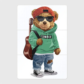 Магнитный плакат 2Х3 с принтом КРУТОЙ МИШКА | COOL BEAR в Новосибирске, Полимерный материал с магнитным слоем | 6 деталей размером 9*9 см | Тематика изображения на принте: art | bear | cool bear | drawing | guitar | hat | hoodie | sweatshirt | арт | гитара | крутой мишка | медведь | мишка | очки | рисунок | толстовка | худи | шапка