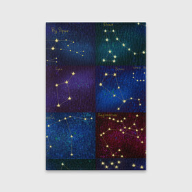 Обложка для паспорта матовая кожа с принтом Созвездия Северного полушария летом в Новосибирске, натуральная матовая кожа | размер 19,3 х 13,7 см; прозрачные пластиковые крепления | constellations | galaxy | stars | вселенная | звезды | небо | ночное | полушарие | северное | созвездия