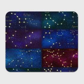 Прямоугольный коврик для мышки с принтом Созвездия Северного полушария летом в Новосибирске, натуральный каучук | размер 230 х 185 мм; запечатка лицевой стороны | constellations | galaxy | stars | вселенная | звезды | небо | ночное | полушарие | северное | созвездия