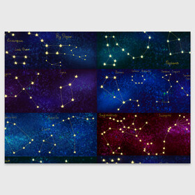 Поздравительная открытка с принтом Созвездия Северного полушария летом в Новосибирске, 100% бумага | плотность бумаги 280 г/м2, матовая, на обратной стороне линовка и место для марки
 | constellations | galaxy | stars | вселенная | звезды | небо | ночное | полушарие | северное | созвездия