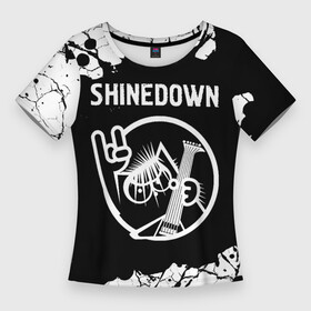 Женская футболка 3D Slim с принтом Shinedown + КОТ + Краска в Новосибирске,  |  | Тематика изображения на принте: band | metal | paint | rock | shinedown | брызги | группа | кот | краска | рок