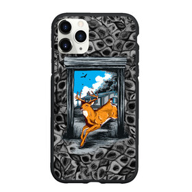 Чехол для iPhone 11 Pro Max матовый с принтом Олень 3D рисунок в Новосибирске, Силикон |  | Тематика изображения на принте: 3d | 3d рисунок | 3д | звери | олениха | олень | природа
