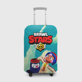 Чехол для чемодана 3D с принтом brawlstars Выстрел Бонни Bonny в Новосибирске, 86% полиэфир, 14% спандекс | двустороннее нанесение принта, прорези для ручек и колес | boni | bonnie | brawl | brawl stars | brawlstars | brawl_stars | бони | бонни | бравлстарс