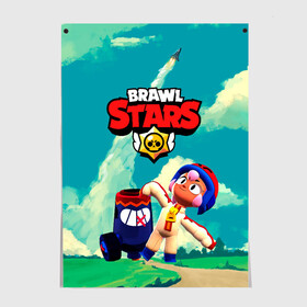 Постер с принтом brawlstars Выстрел Бонни Bonny в Новосибирске, 100% бумага
 | бумага, плотность 150 мг. Матовая, но за счет высокого коэффициента гладкости имеет небольшой блеск и дает на свету блики, но в отличии от глянцевой бумаги не покрыта лаком | Тематика изображения на принте: boni | bonnie | brawl | brawl stars | brawlstars | brawl_stars | бони | бонни | бравлстарс